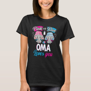 Camiseta Oma Rosa Ou Azul Te Ama Elefantes Sexo De Bebê