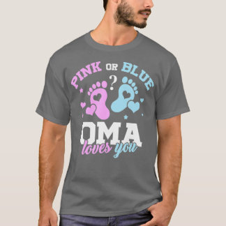 Camiseta Oma Rosa Ou Azul Te Ama Sexo Bebê Parte Revelação