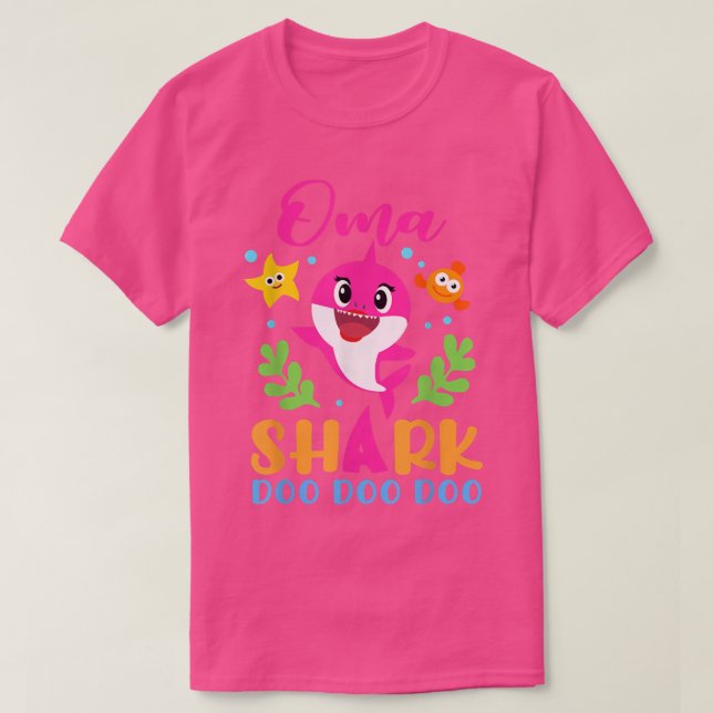 Camiseta Oma Shark  Oma Shark Lover Family Mothers Day613  (Frente do Design)