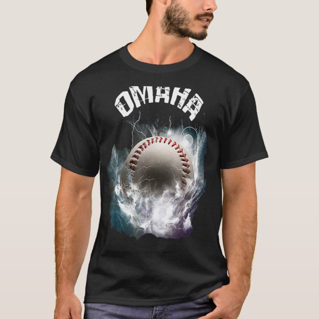Camiseta Omaha Baseball Retro (Frente)