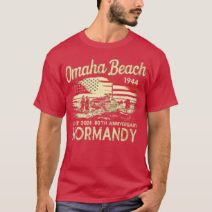 Camiseta Omaha Beach, 1944, dia 2024, 80, Aniversário Norma