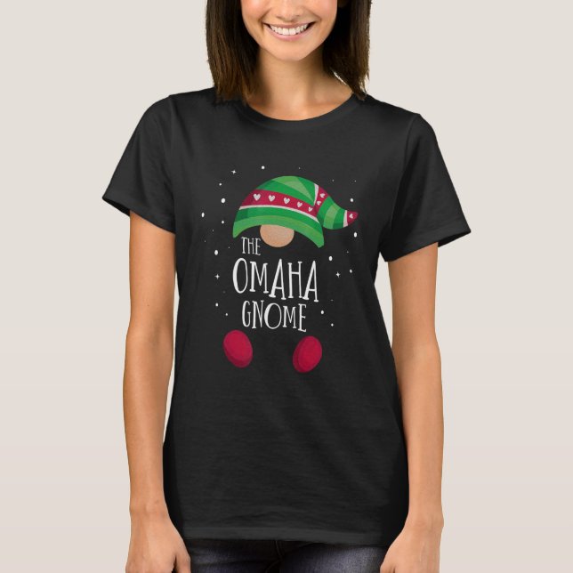 Camiseta Omaha Gnome Family Matching Christmas Pajamas (Frente)