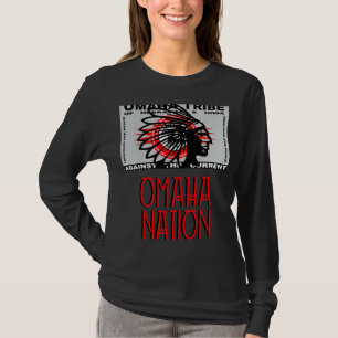 Camiseta Omaha Nation Flag Indígenas Native American Headd