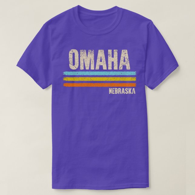 Camiseta Omaha Nebraska Retro (Frente do Design)