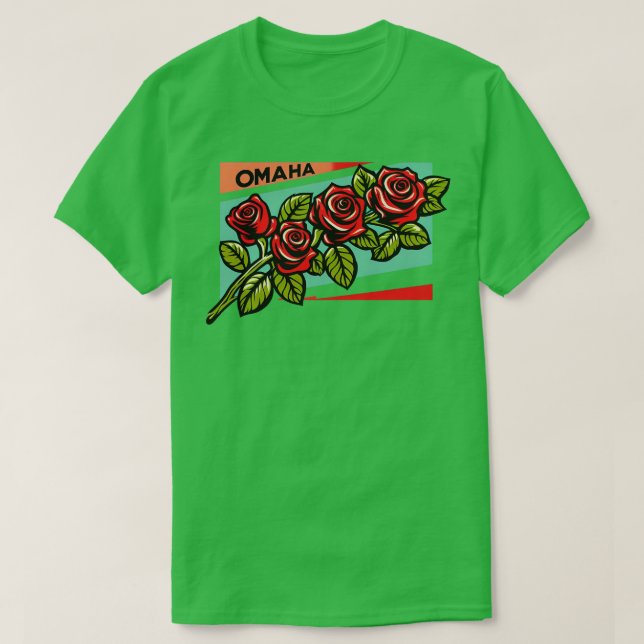 Camiseta Omaha Rosas (Frente do Design)