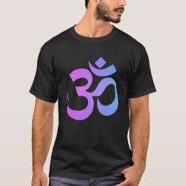 Camiseta *~* Ombre de néon OM nos homens pretos