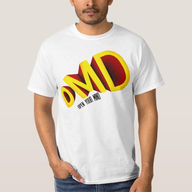 Camiseta OMD - Design da mente aberta (Frente)