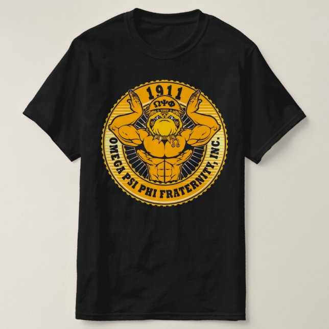 Camiseta Omega Psi Phi Omegawood 1911 (Frente do Design)