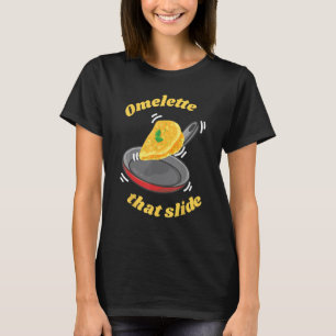 Camiseta Omelet Que Desliza Omelete Do Café Da Manhã