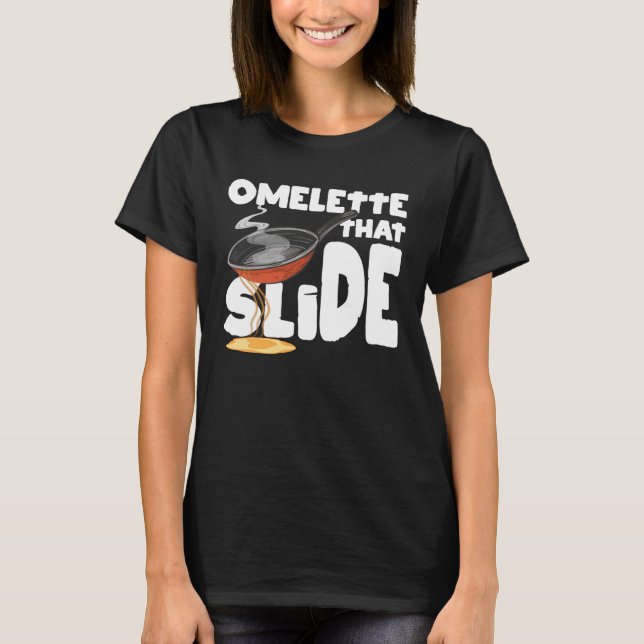 Camiseta Omelete de Café da Manhã com Piadas de Ovo que Des (Frente)