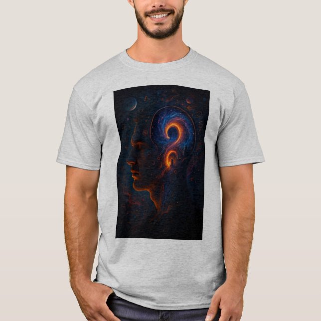 Camiseta Omg Abstrato Red Head Human Art T Shirt - premium (Frente)