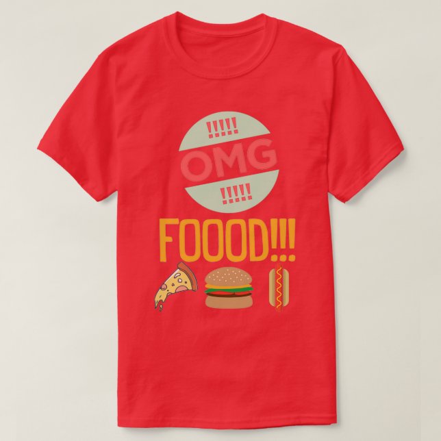 CAMISETA OMG! COMIDA! (Frente do Design)