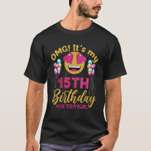 Camiseta OMG É a minha 15 de aniversário de 15 anos