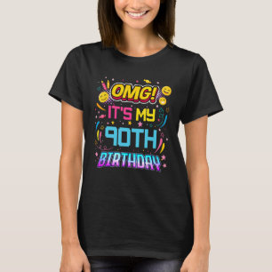 Camiseta OMG É meu 90 de Festa de aniversário de 90 anos