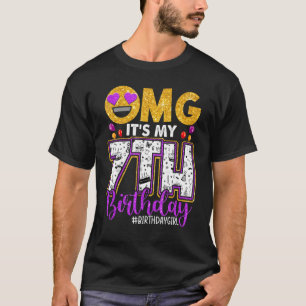 Camiseta Omg é minha 7 de aniversário de 7 anos