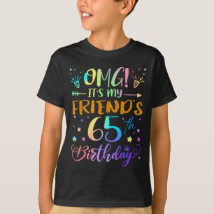 Camiseta Omg É O Aniversário De 65 Anos Do Meu Amigo Doce 6
