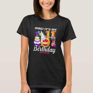 Camiseta Omg É o meu aniversário 11 de 11 anos Feliz #birt