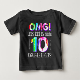 Camiseta OMG! Esta Criança Agora Tem 10 Dígitos Duplos De P