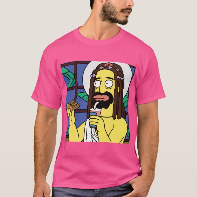 Camiseta Omg Jesus realmente ama waffles (Frente)