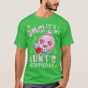 Camiseta OMG São Minhas Tias Aniversário Felizes Com Coraçõ