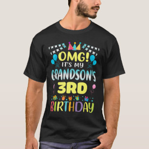 Camiseta Omg São Os Meus Avós aniversário de 3 anos Doce 3