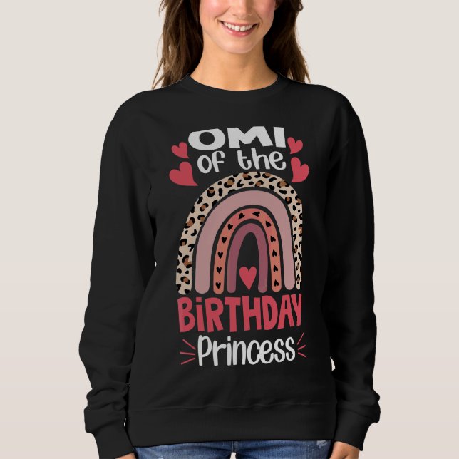 Camiseta Omi Da Aniversário Princesa Rainbow Mamãe Mãe (Frente)
