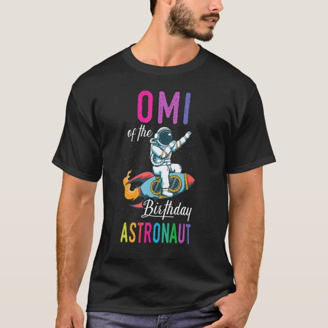 Camiseta Omi Do Astronauta Space Bday Party Cel (Frente)