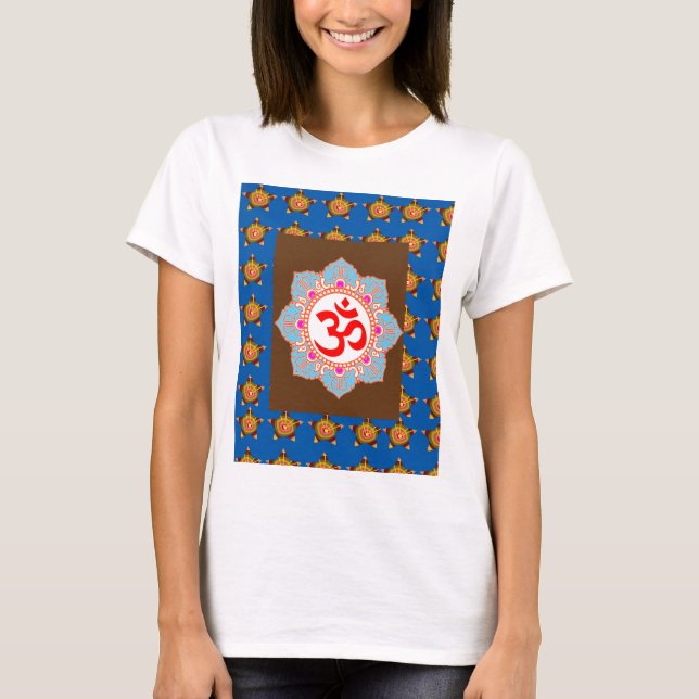 Camiseta OmMANTRA Mantra Art Temple Hinduísmo Budismo Abenç (Frente)