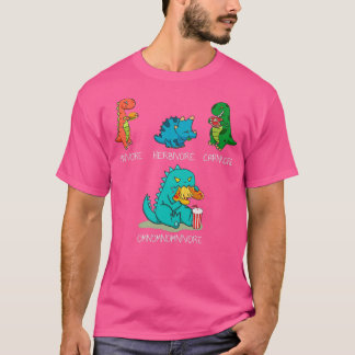 Camiseta Omnomnivore Engraçado Comida Comendo Dinossauro