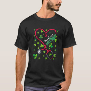 Camiseta Oncologia Enfermeira Dia de São Patrício Amor Stet