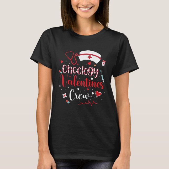 Camiseta Oncologia Namorados Tripulação Dia de os namorados (Frente)