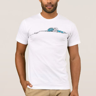 Camiseta Onda abstrata (arte do surf)