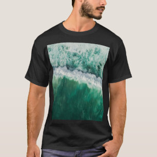 Camiseta Onda Aérea Turquesa: Tiro De Drone