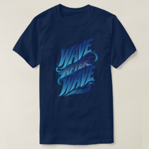 Camiseta Onda Após Onda Verão Azul Oceânico