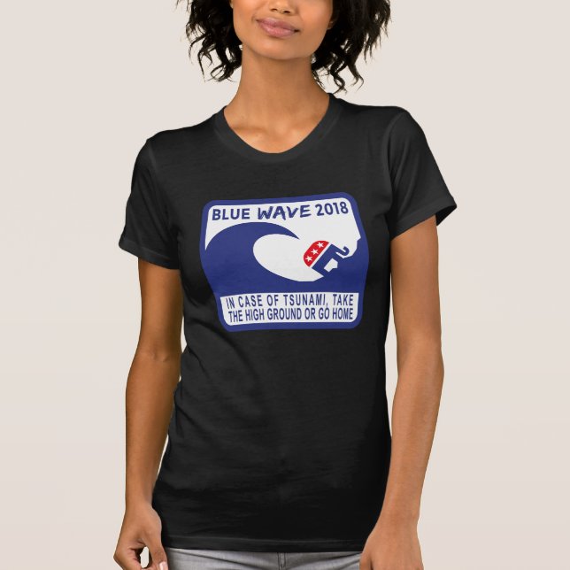 Camiseta Onda azul 2018 - vitória Democrática! (Frente)