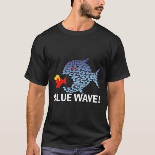Camiseta Onda Azul 2024 Peixes Engraçados Comem Pequeno Tru