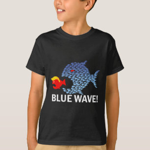 Camiseta Onda Azul 2024 Peixes Engraçados Comem Pequeno Tru