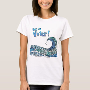Camiseta Onda Azul - Seja um Eleitor