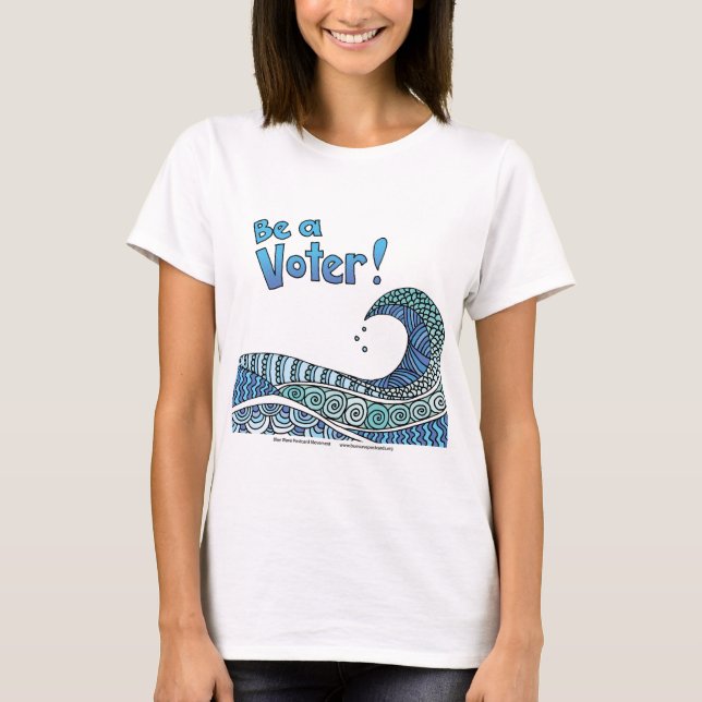 Camiseta Onda Azul - Seja um Eleitor (Frente)