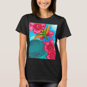 Camiseta Onda de Beija-flor Floral
