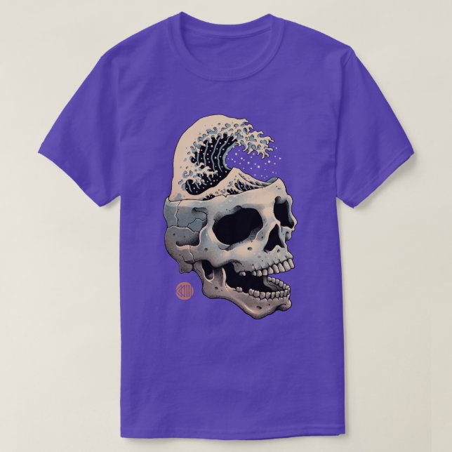 Camiseta Onda de crânio (Frente do Design)