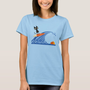 Camiseta Onda de Gatos Azuis Fofos para Kamala 2024 para Mu