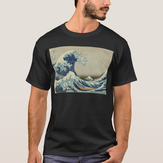 Camiseta Onda de Kanagawa por Katsushika Hokusai (Frente)