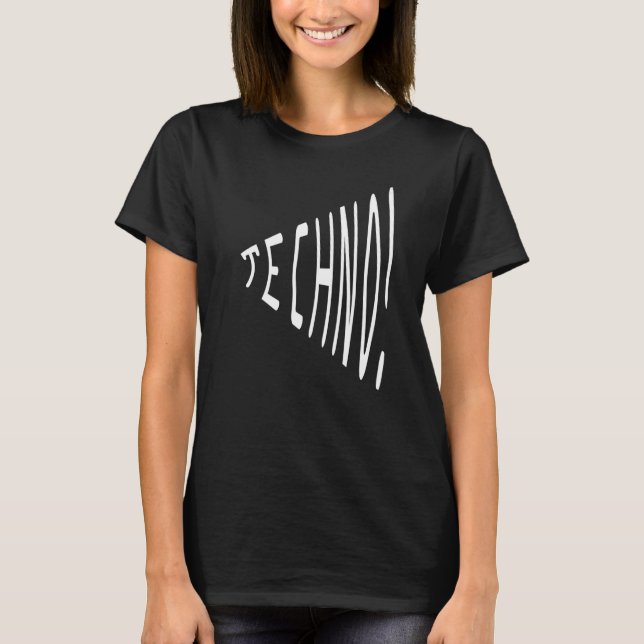 Camiseta Onda de Som Techno Estilo (Frente)