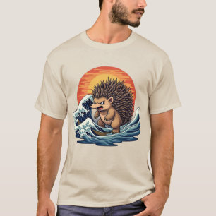 Camiseta Onda Hedgehogzilla - Arte Japonesa Vintage Ourico-