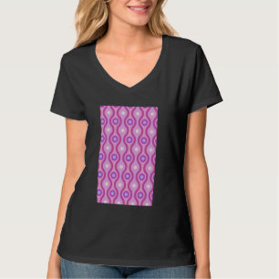 CAMISETA ONDA RETRO DE 1960 E PINTA E PUXA DE PADRÃO DO CÍR