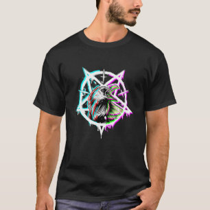 Camiseta Onda Satã oculta satânica pentagrama de avaporwave