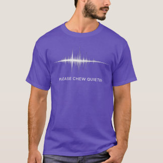 Camiseta Onda Sonora Por Favor Mastigue Mais Silenciosament