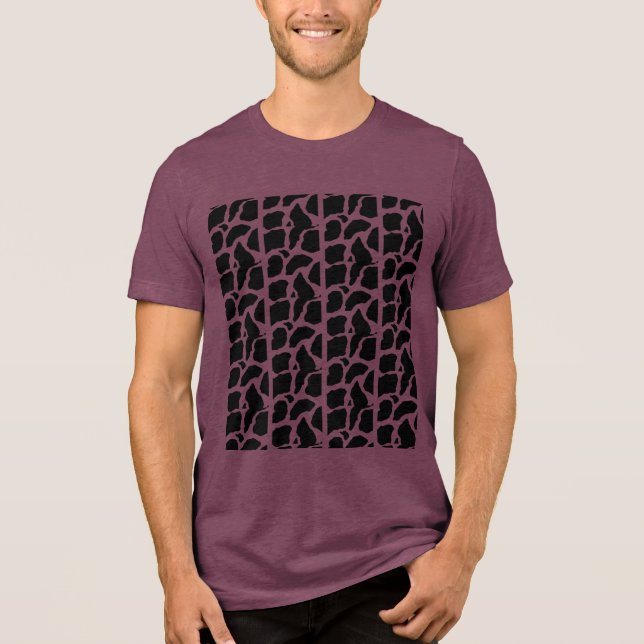 Camiseta Ondas abstrato de Serenidade (Frente)