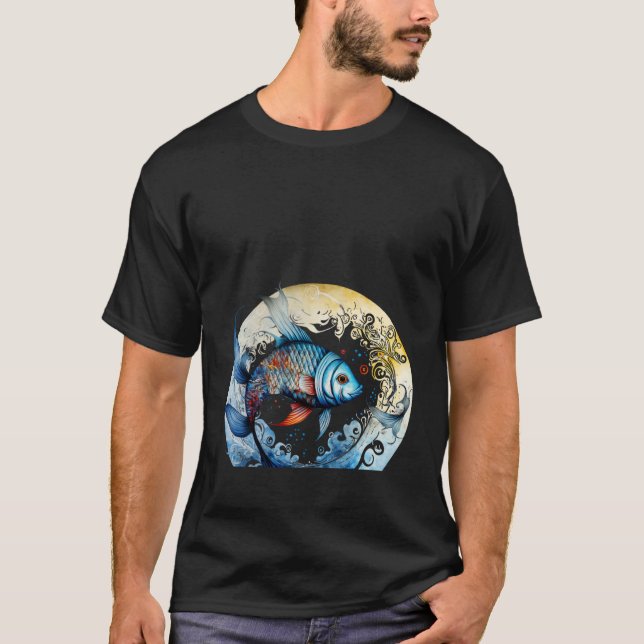 Camiseta Ondas Água Peixe (Frente)